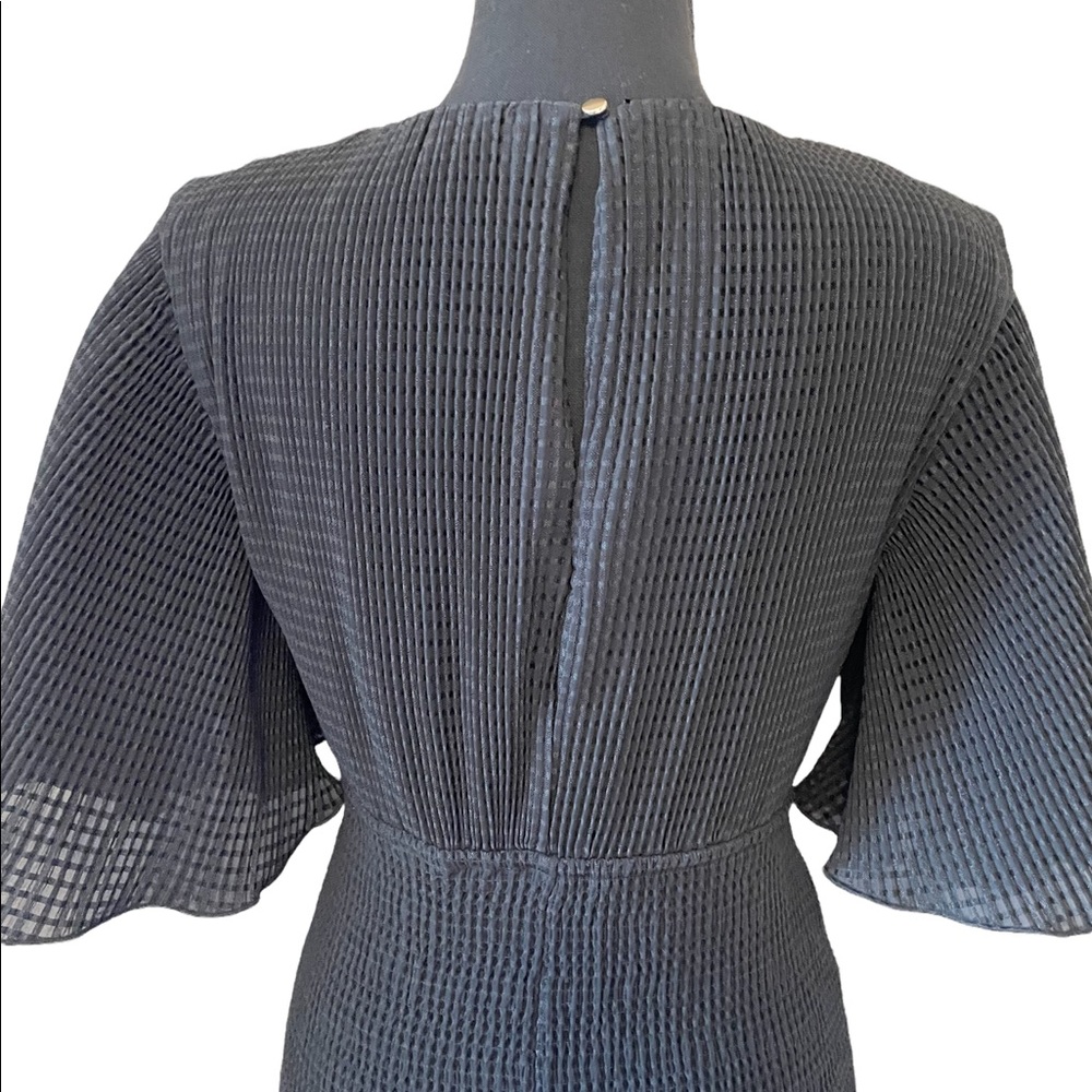 Revolve Keepsake Black Textured Ruffle Mini Dress - Picture 9 of 12